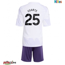 Camiseta Manchester United Manuel Ugarte #25 Visitante Equipación para niños 2025-26 manga corta (+ pantalones cortos)